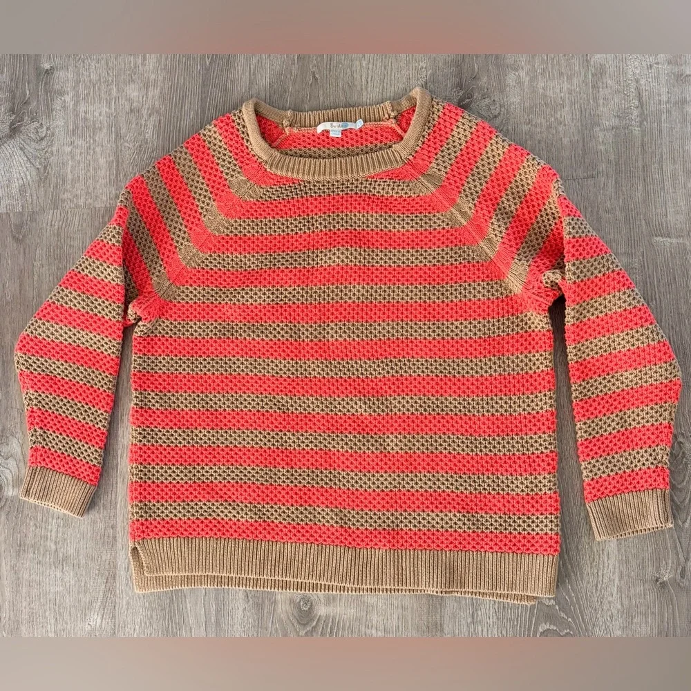 Boden classic Coral and Taupe Knit Sweater Oversized feel - Picture 1 of 9